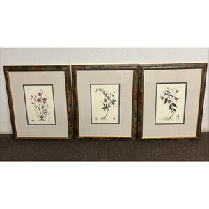 Rare Vintage Set of 3 Dan Mitra Signed & Numbered Hand Colored Etchings - Rare!